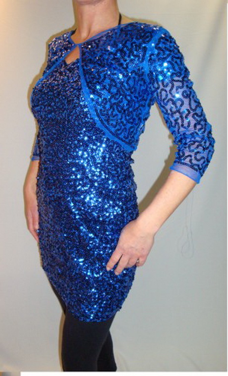 Blauw pailletten jurkje