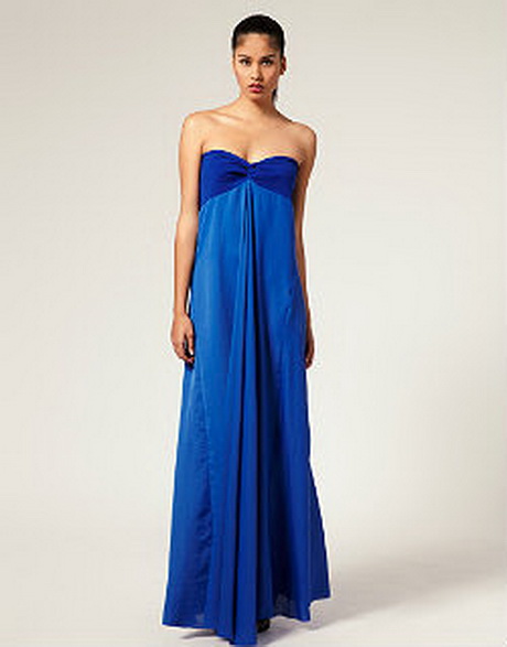 Blauwe maxi jurk