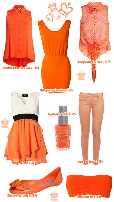 Jurken oranje dames