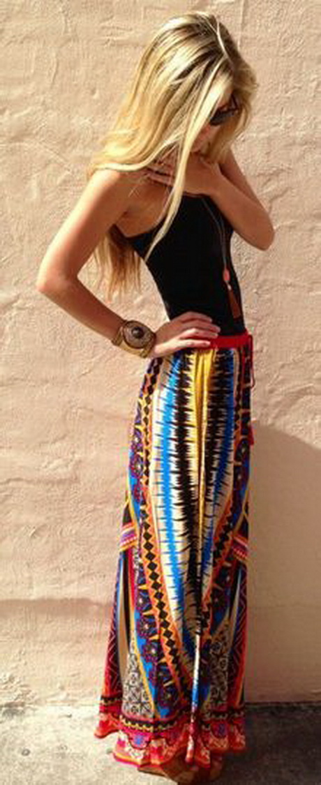 Maxi rok print