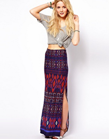 Maxi rok print