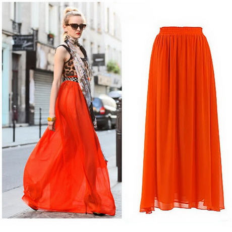 Oranje maxi rok