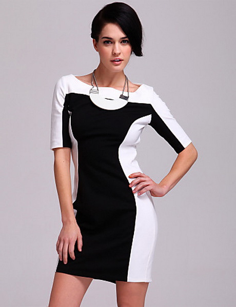 Zwart wit jurk
