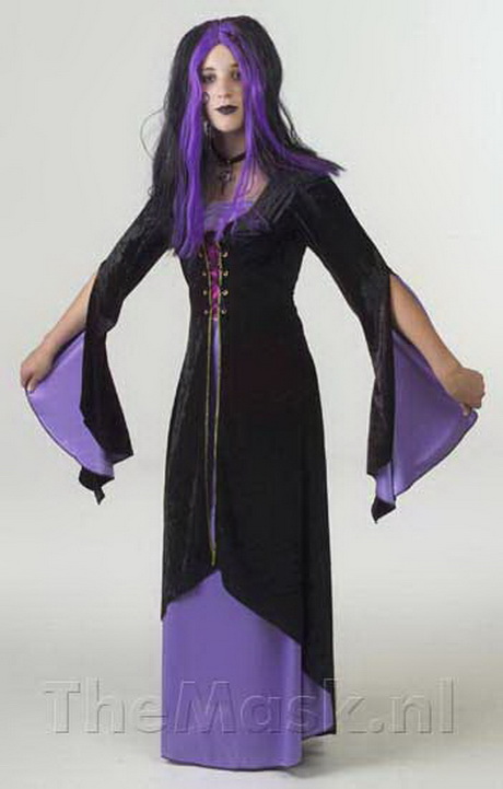 Zwarte gothic jurk