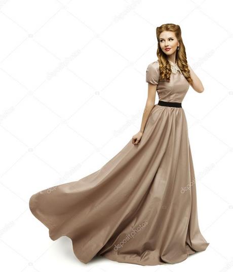 Lange bruine jurk