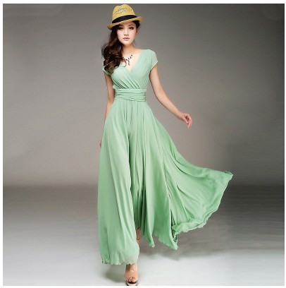 Maxi dress korte mouw