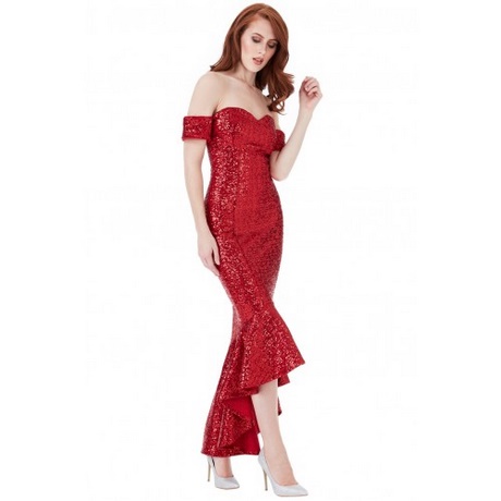 Rode jurk met pailletten