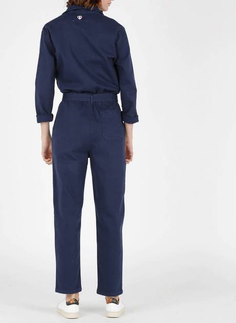 Blauwe korte jumpsuit