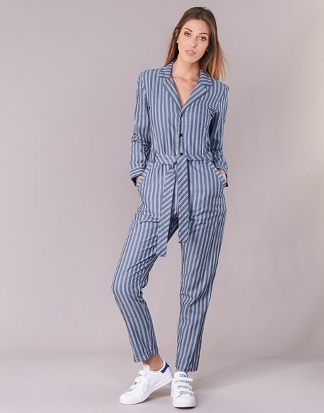 Jumpsuit blauw wit