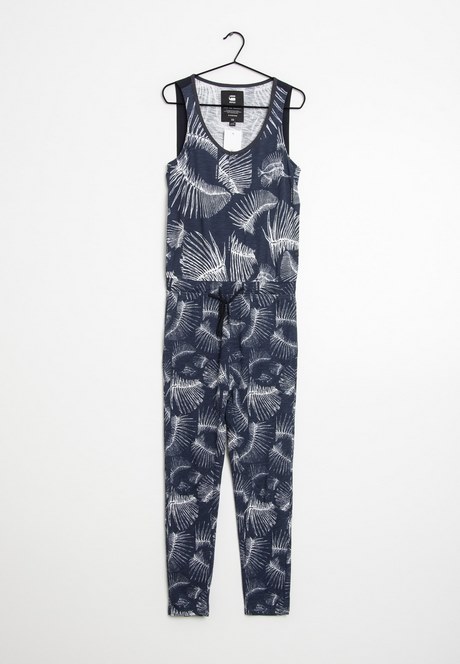 Jumpsuit blauw wit