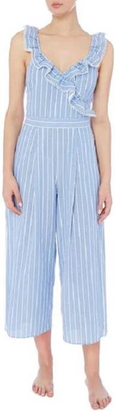 Jumpsuit blauw wit