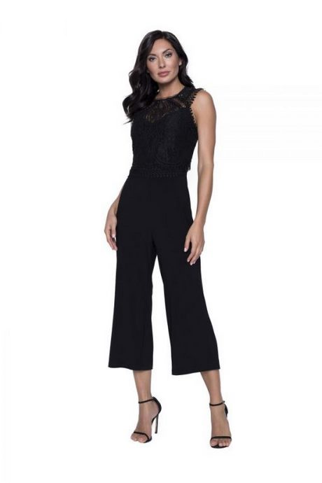 Jumpsuit zwart kant