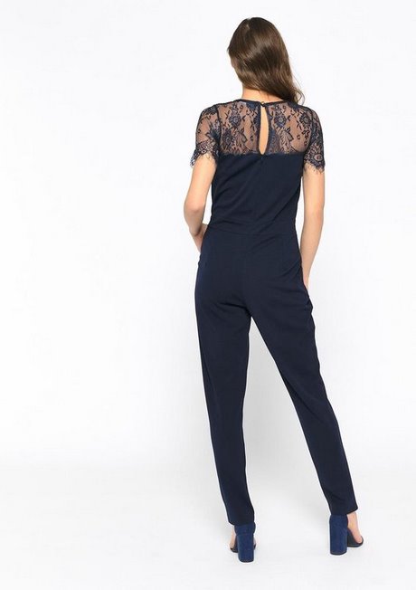 Korte jumpsuit met kant