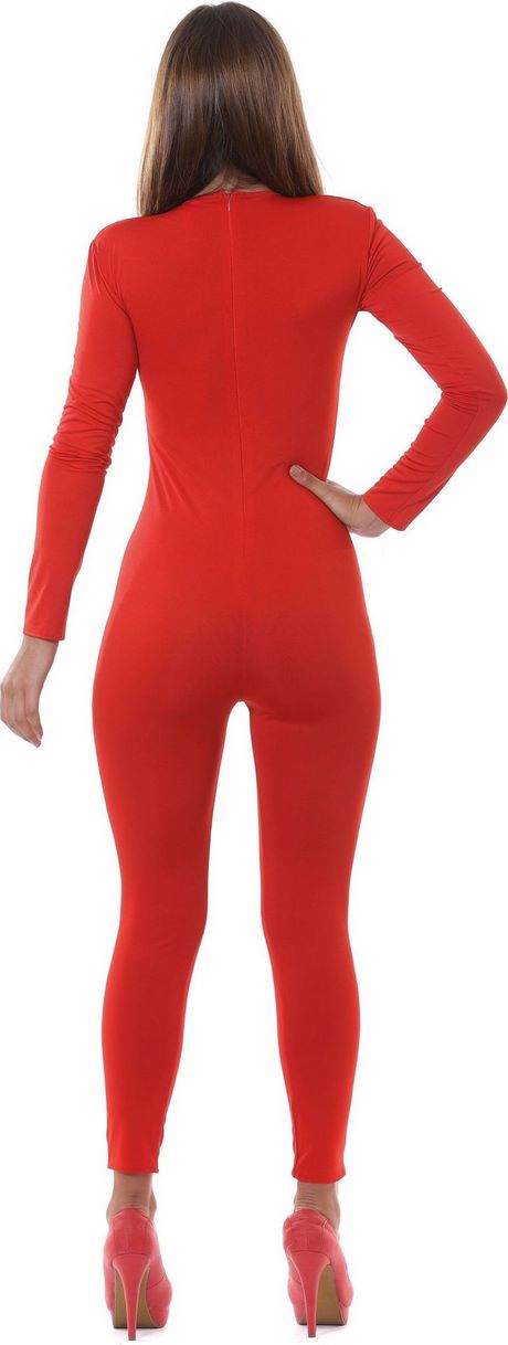 Rode jumpsuit kort