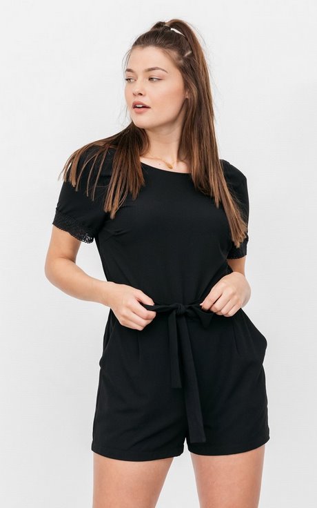 Zwart jumpsuit kort