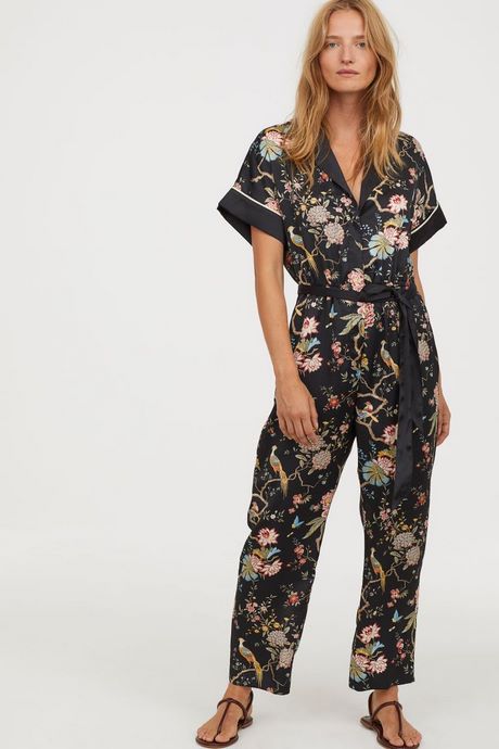 Zwarte lange jumpsuit