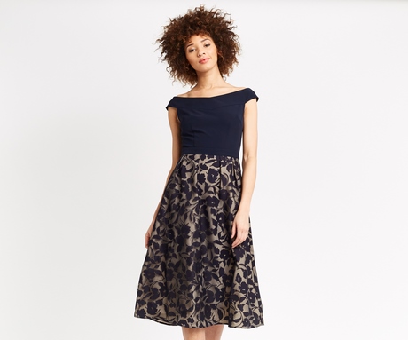 Blauwe midi jurk