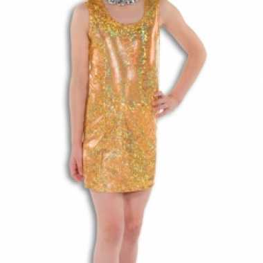 Gouden glitter jurk carnaval