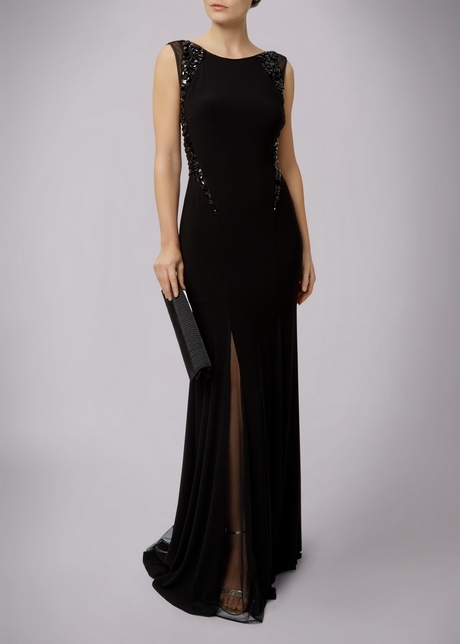 Lange zwarte gala jurk
