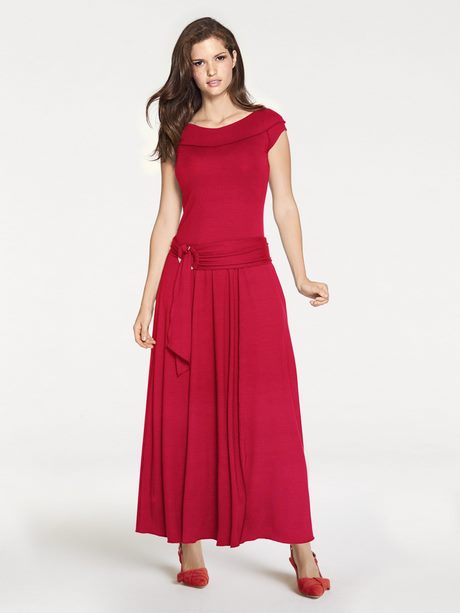 Rode jurk maxi