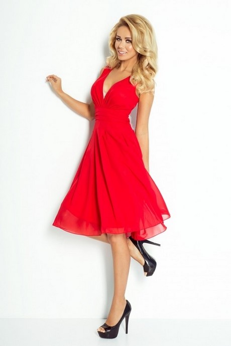Chiffon jurk rood