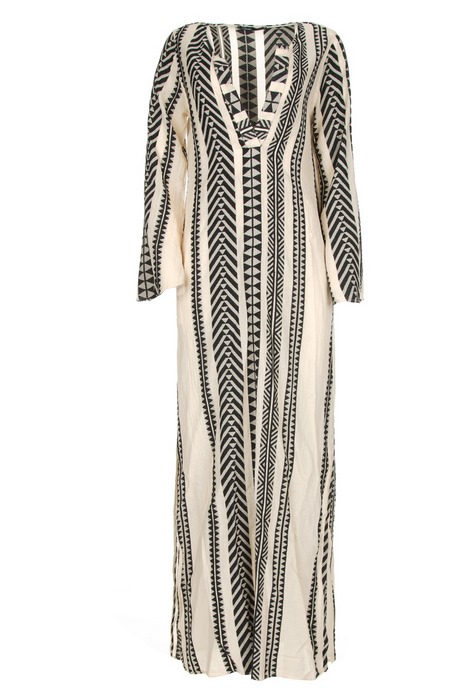 Zwart wit maxi dress