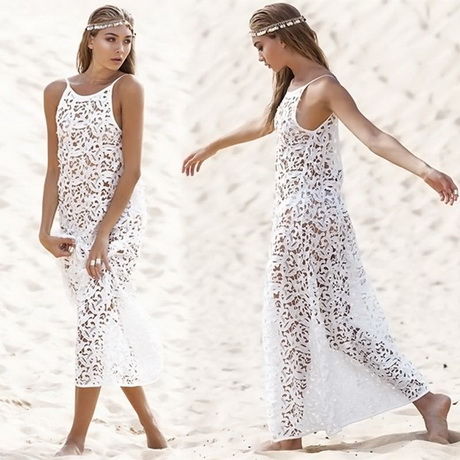 Lange strand jurk