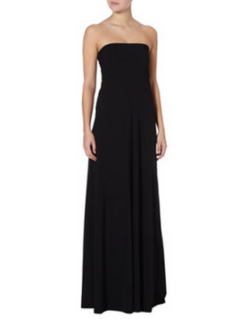 Strapless zwarte jurk