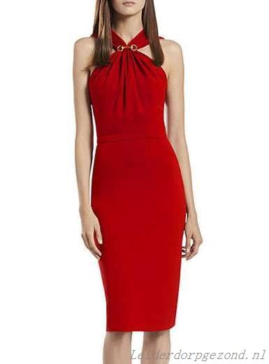 ﻿Midi jurk rood