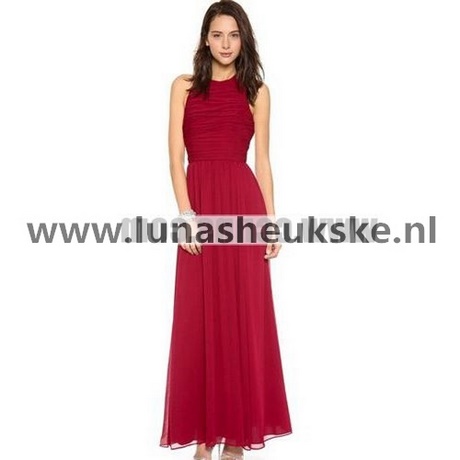 Rode halter jurk