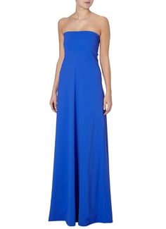 Strapless jurk blauw