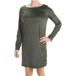 Suede jurk groen