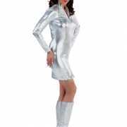 Pailletten jurk zilver carnaval