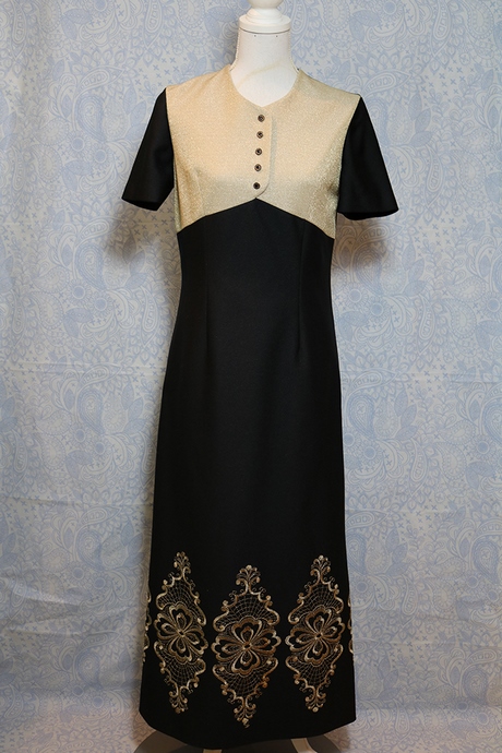 Vintage jurk zwart