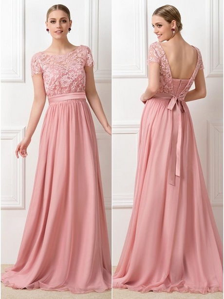 Roze bruiloft jurk