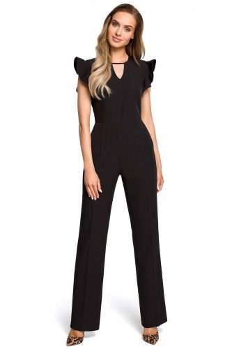 Zwarte jumpsuit bruiloft