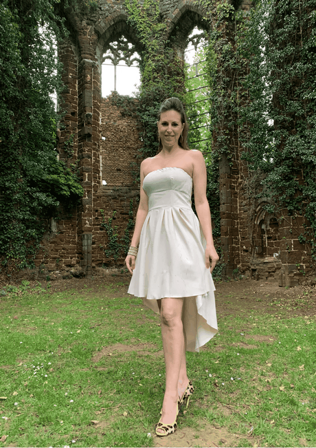 Bandeau jurk wit