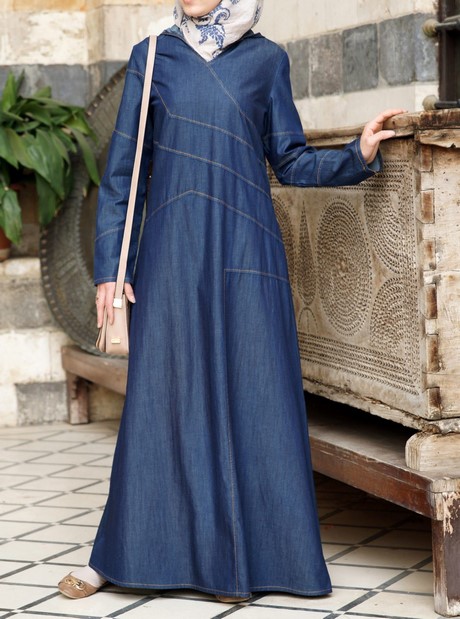 Denim maxi jurk