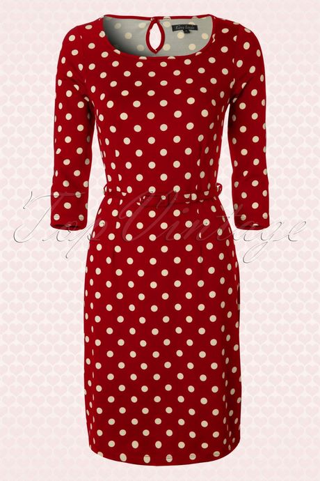 Polkadot jurk rood