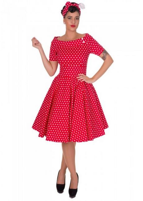 Polkadot jurk rood