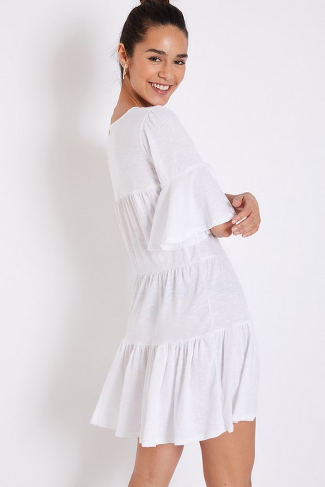 Witte bandeau jurk