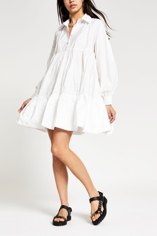 Witte mini jurk