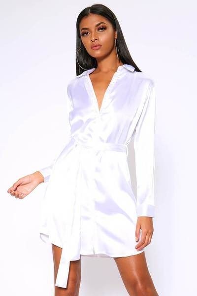 Witte t shirt dress