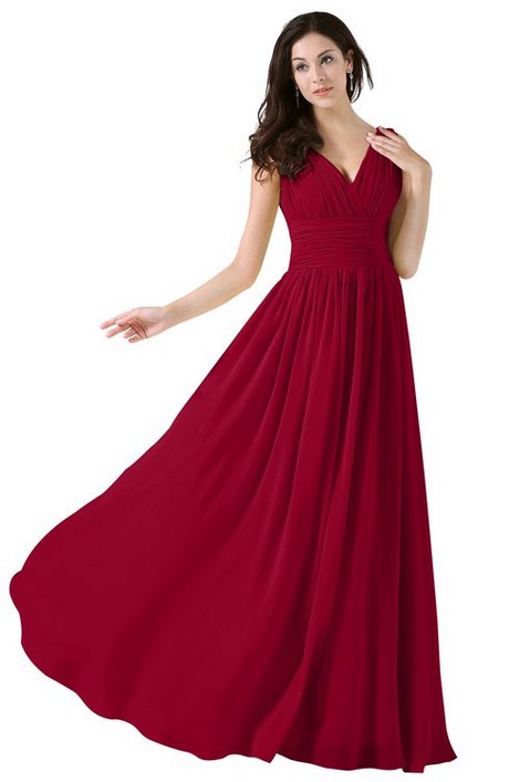 Diep rode bruidsmeisje jurken
