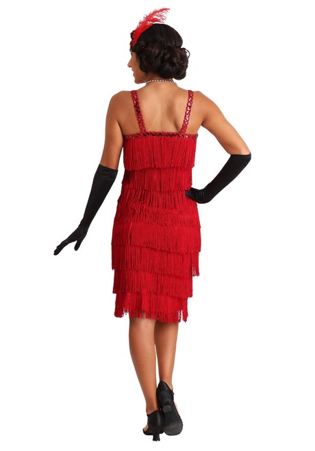 Rode flapper jurk