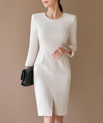 Witte schede jurk