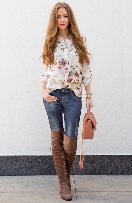 Bloemen blouse dames