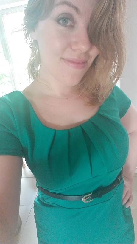 Groene vintage jurk