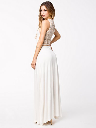 Witte kanten maxi jurk