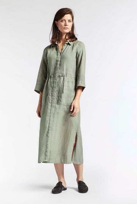 Groene midi jurk